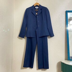 Le Suit Navy Blue Pantsuit